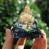 Orgonite Tourmaline et Cristal de roche 5cm
